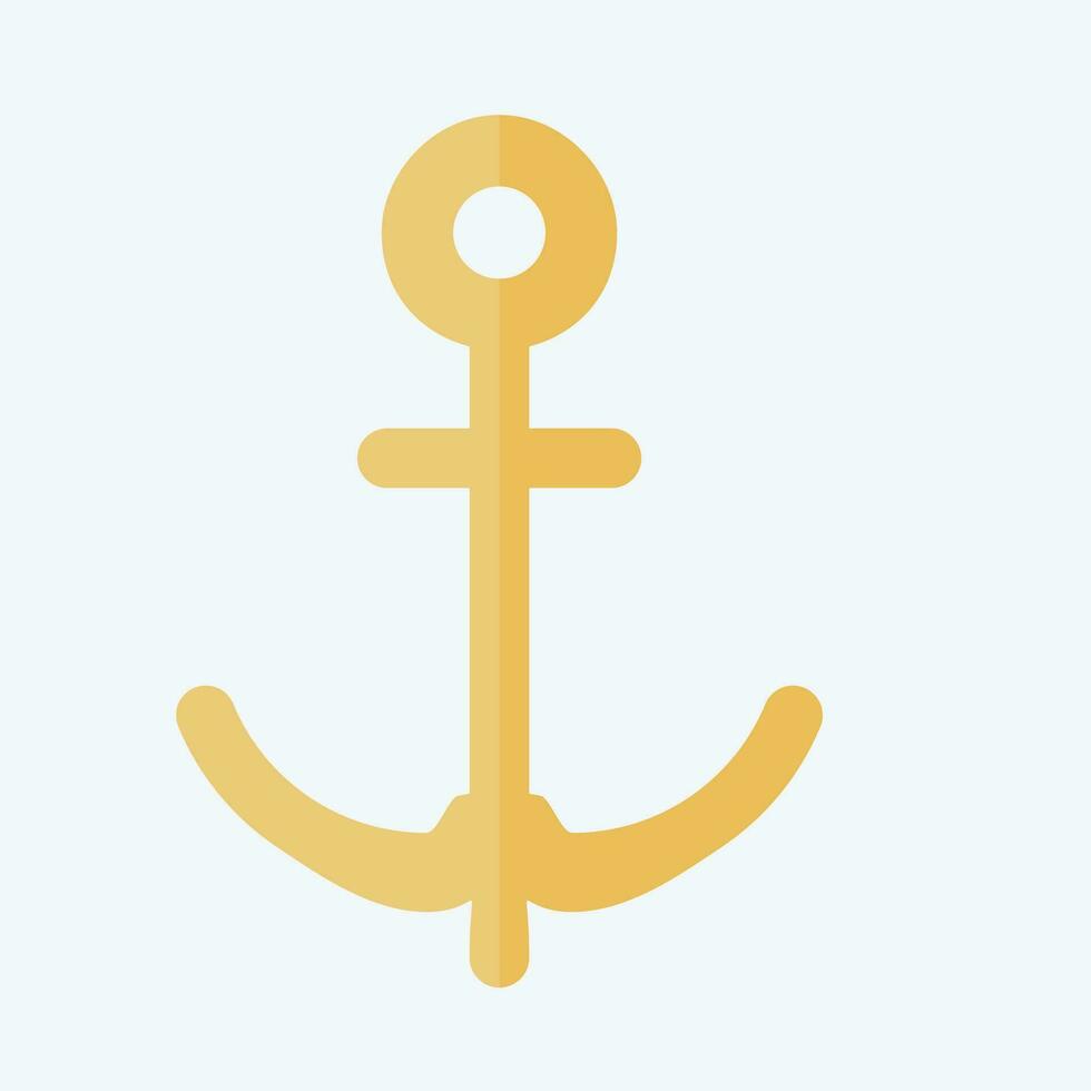 ícone âncora. relacionado para mar símbolo. plano estilo. simples Projeto editável. simples ilustração vetor