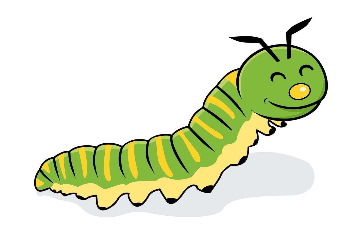 Coleções De Lagartas De Cartoons Larva Verde Conjunto De Lagartas  Ilustração do Vetor - Ilustração de praga, minhoca: 218729407