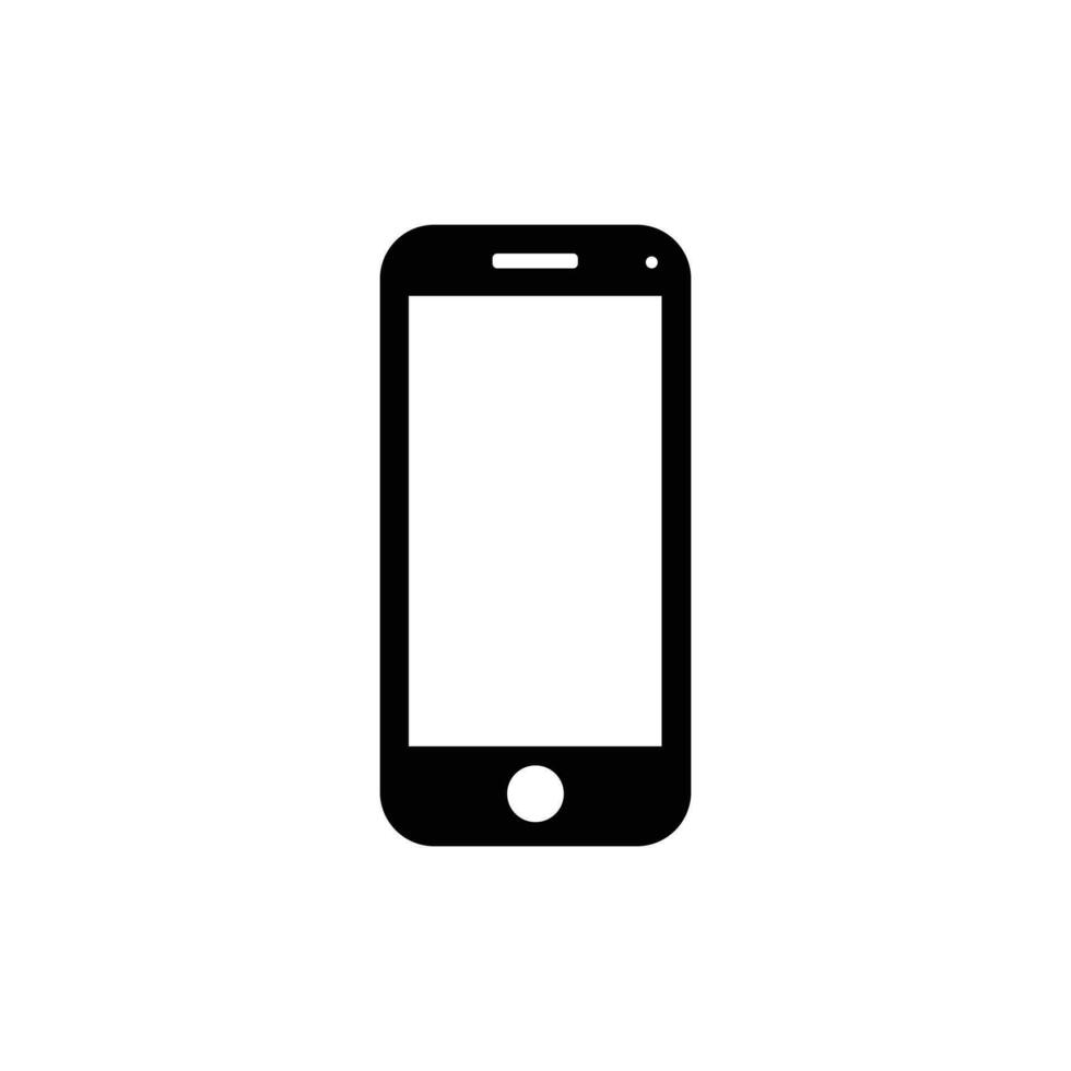 eps10 vetor Preto tela sensível ao toque Móvel telefone ícone isolado em branco fundo