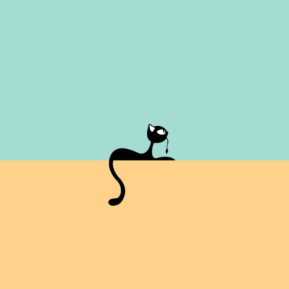 ilustração vetorial de silhueta de gato vetor