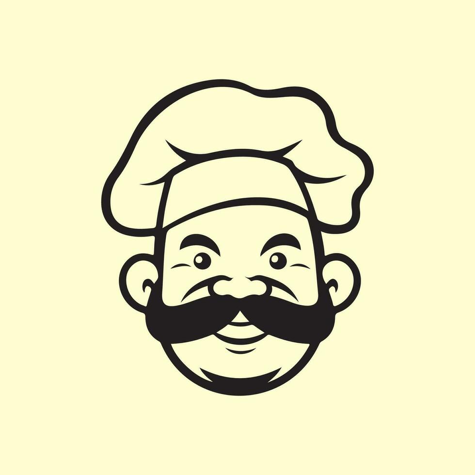chefe de cozinha logotipo imagem vetor, ilustração do uma chefe de cozinha vetor