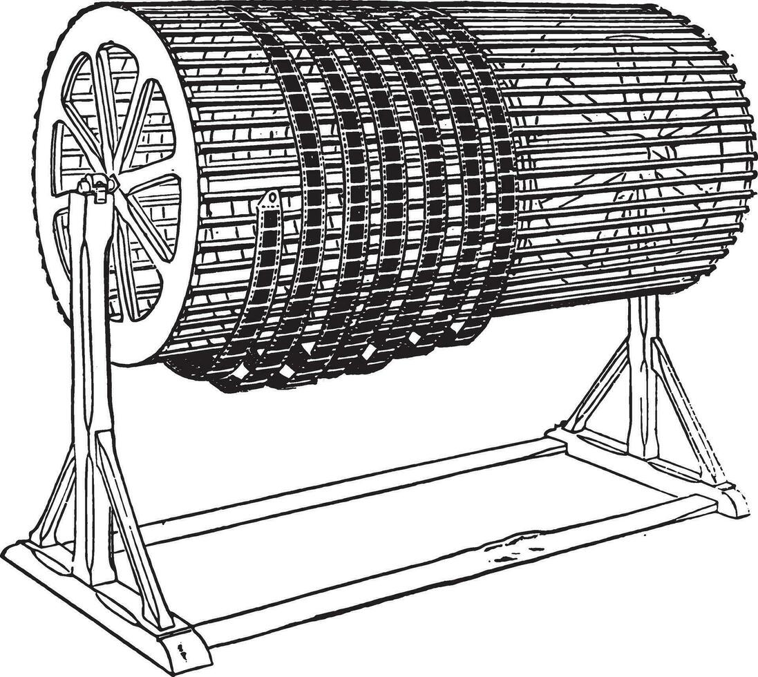 tambor secagem, vintage gravação. vetor