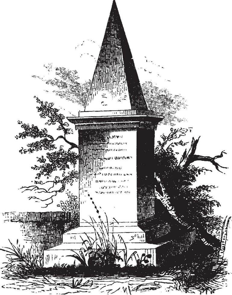 Wayne monumento, vintage ilustração vetor