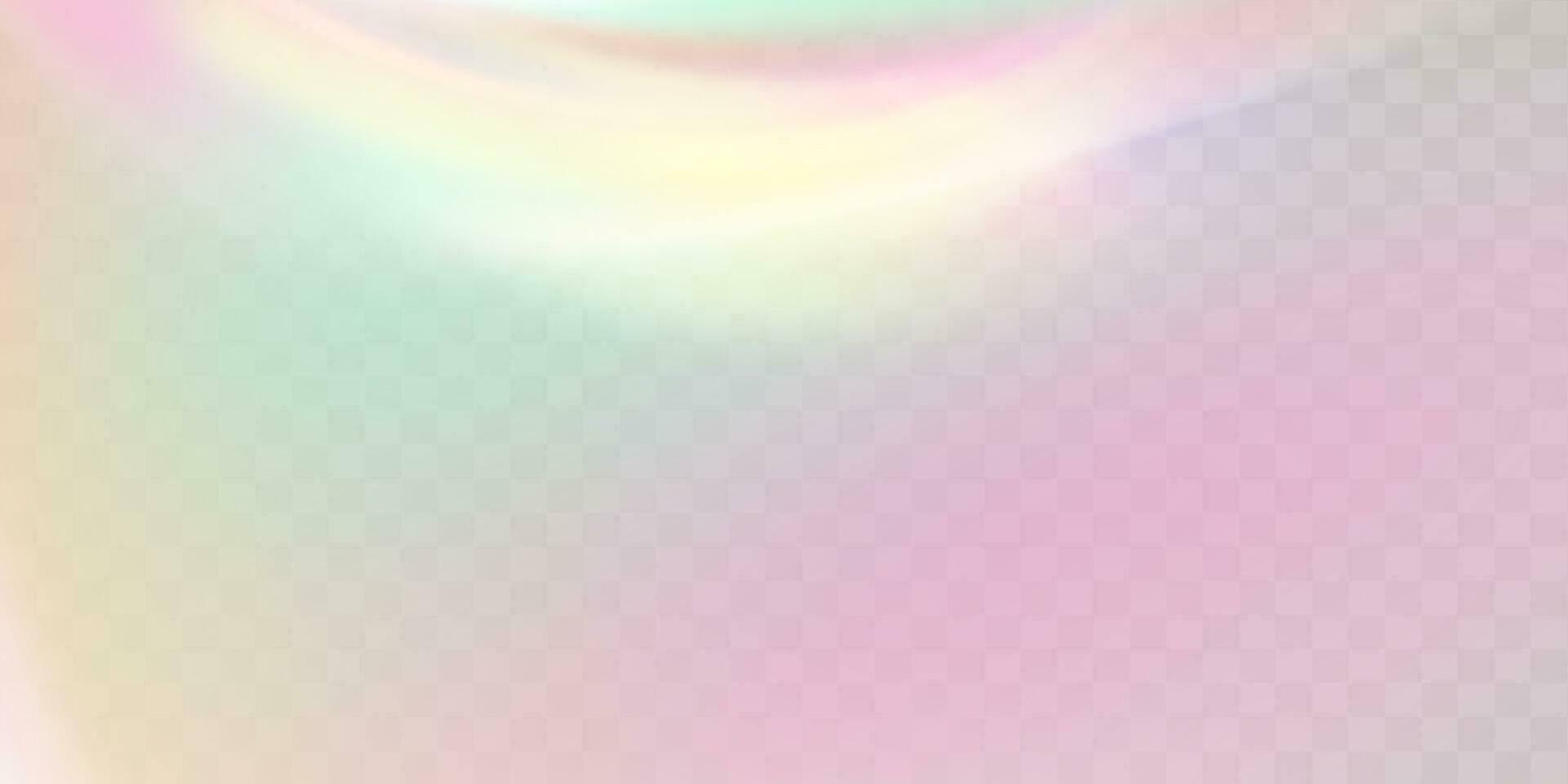 uma conjunto do colorida vetor lente, cristal arco Iris luz e flare transparente efeitos.