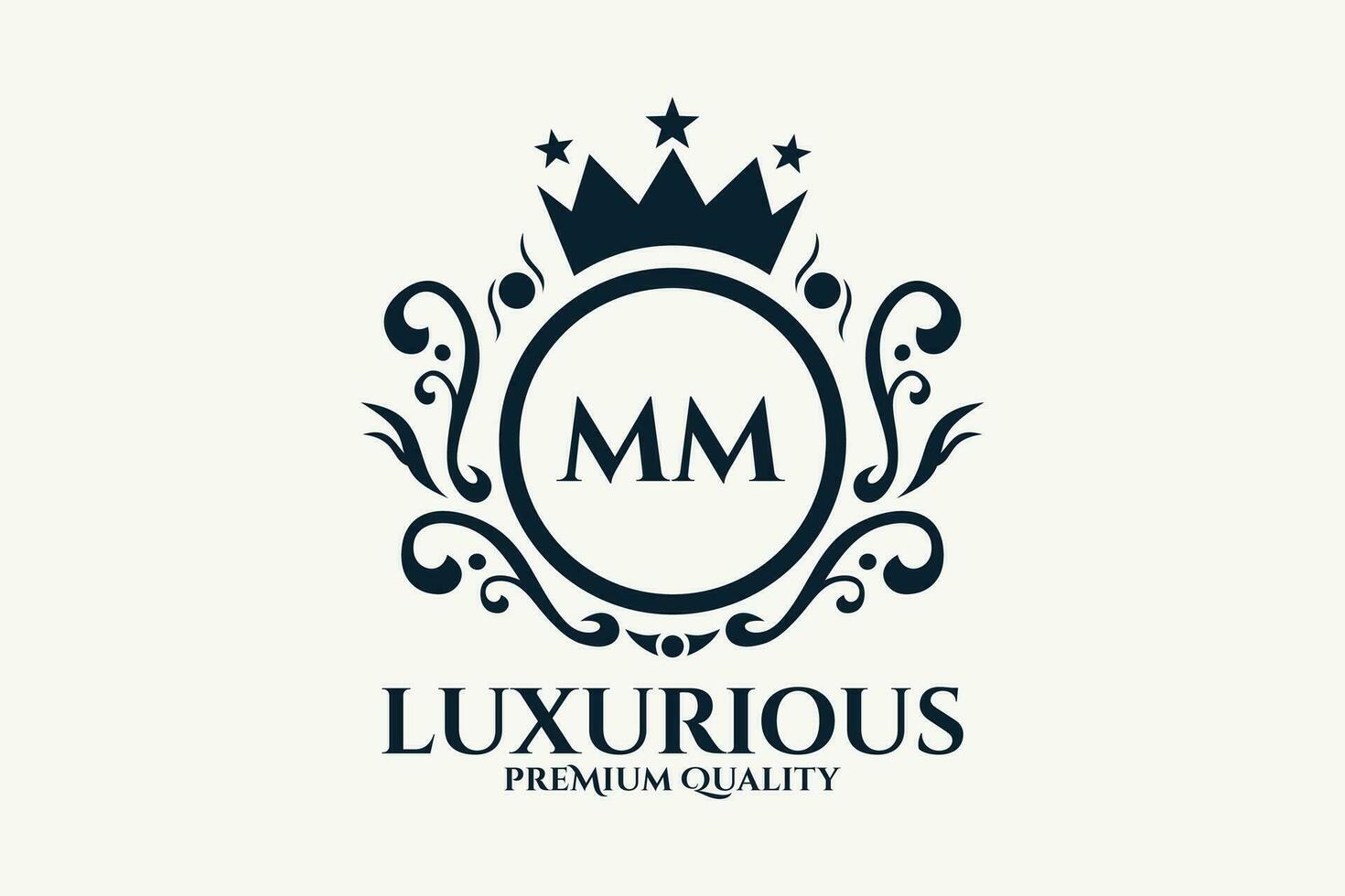 inicial carta milímetros real luxo logotipo modelo dentro vetor arte para luxuoso branding vetor ilustração.