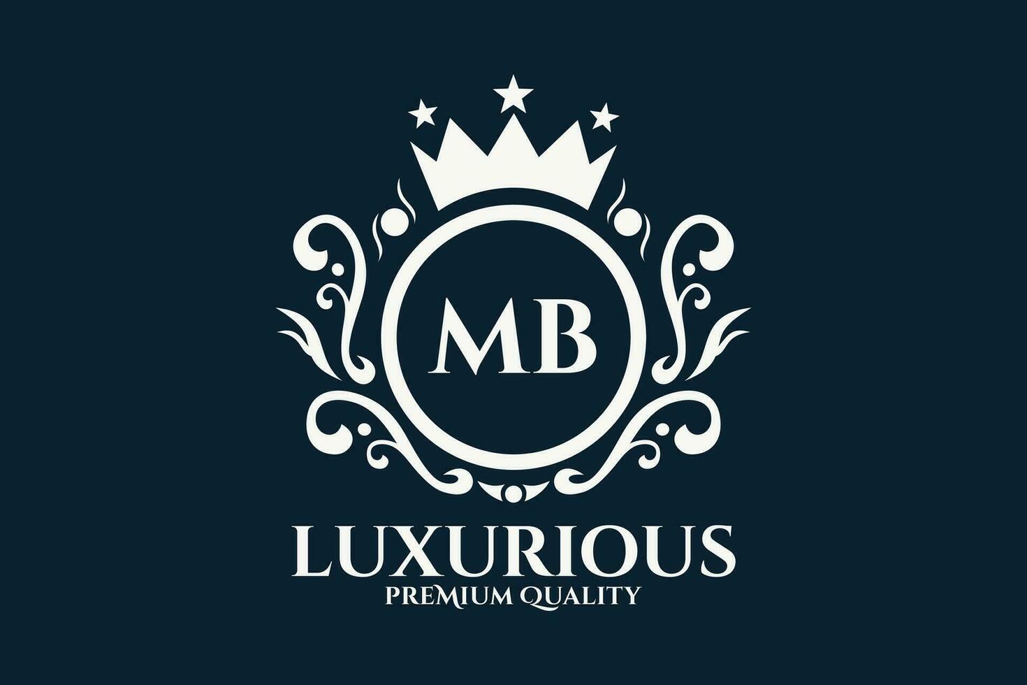 inicial carta MB real luxo logotipo modelo dentro vetor arte para luxuoso branding vetor ilustração.