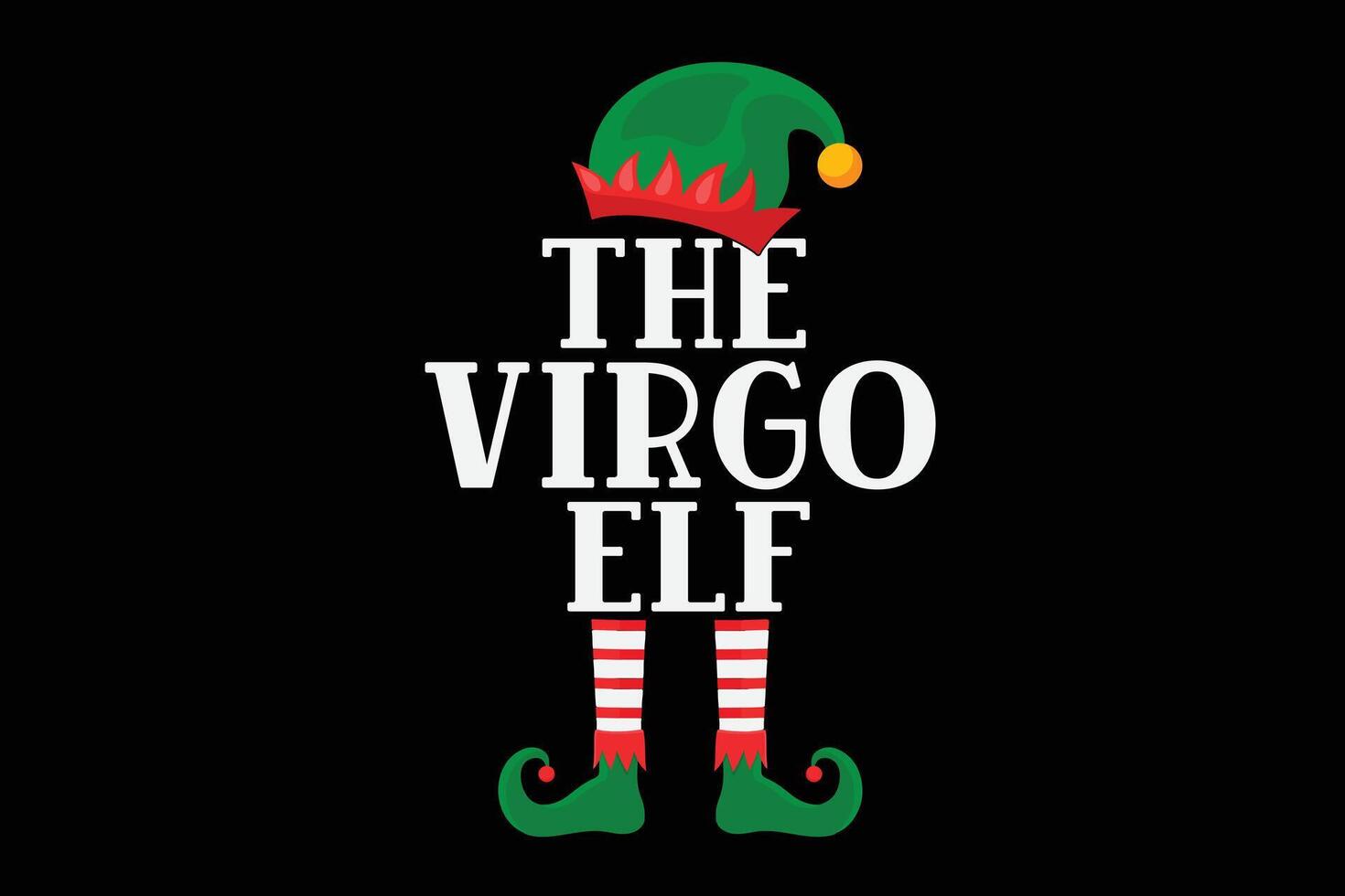 Virgem duende zodíaco Natal aniversário camiseta Projeto vetor