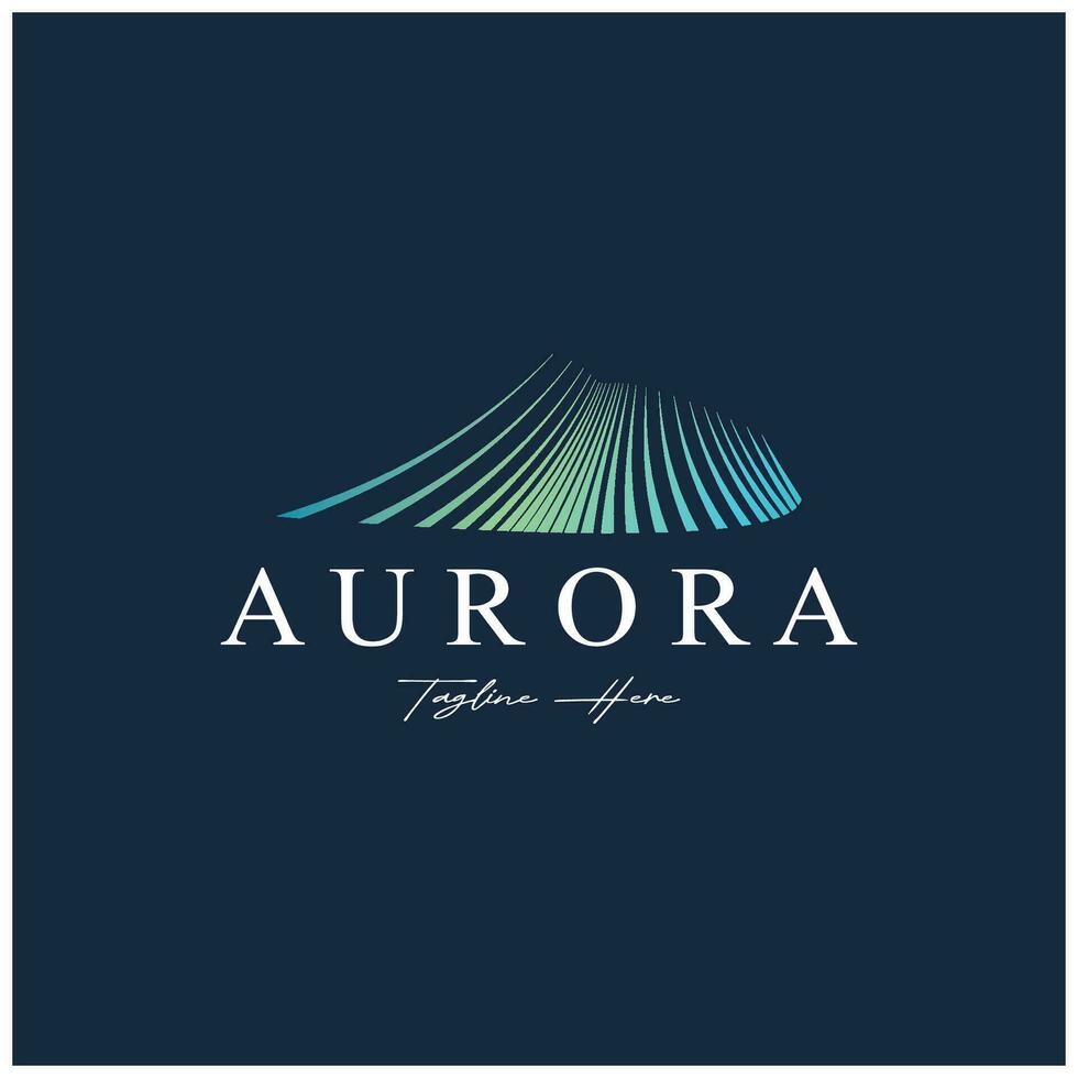 modelo de vetor de ilustração de ícone de design de logotipo aurora