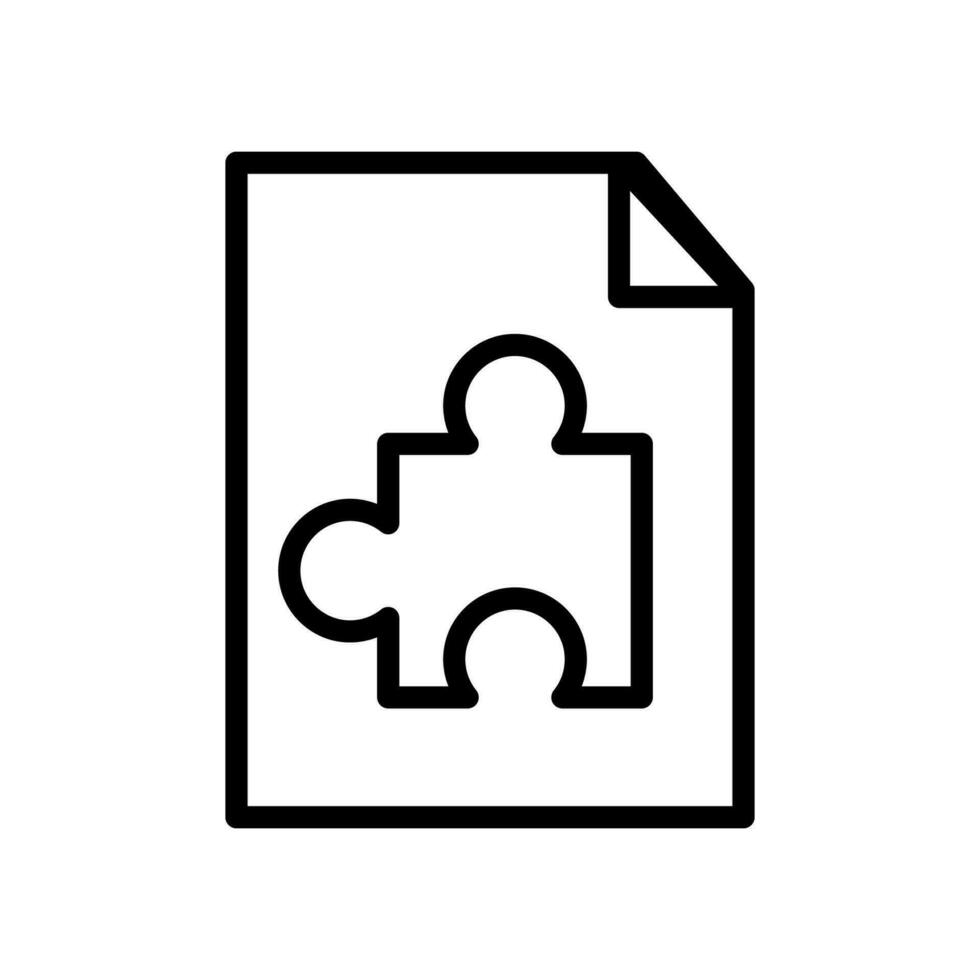 vetor linha ícone quebra-cabeças enigma simboliza a conexão entre diferente partes do uma negócios. trabalho em equipe conceito é ilustrado através a enigma peça logotipo Projeto.