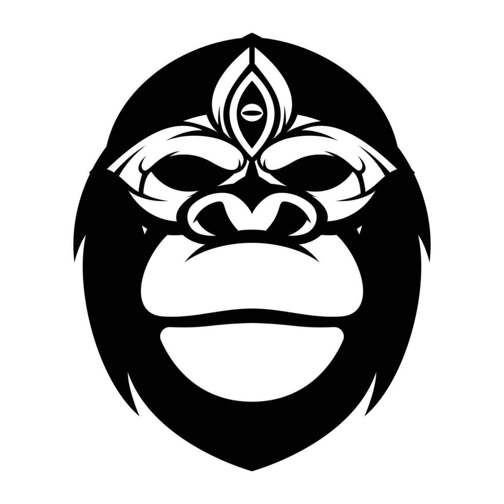gorila mascarado esboço vetor