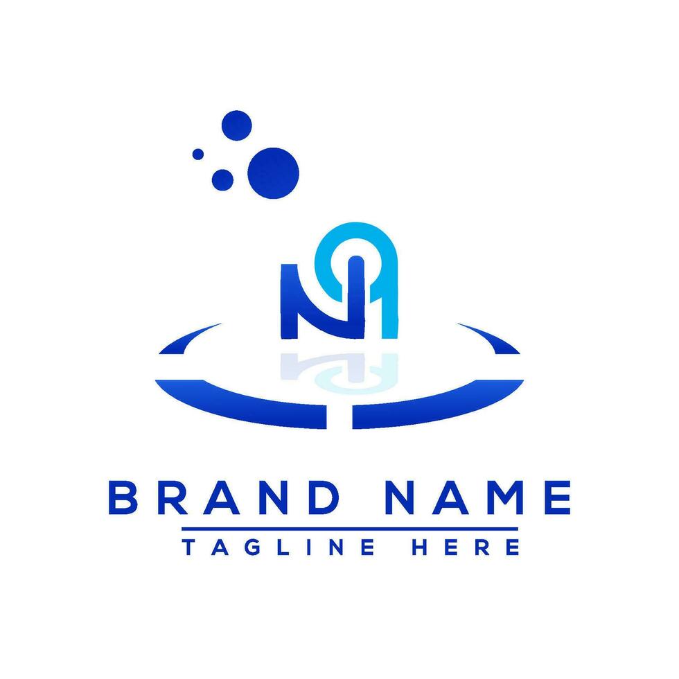 carta nq azul profissional logotipo para todos tipos do o negócio vetor