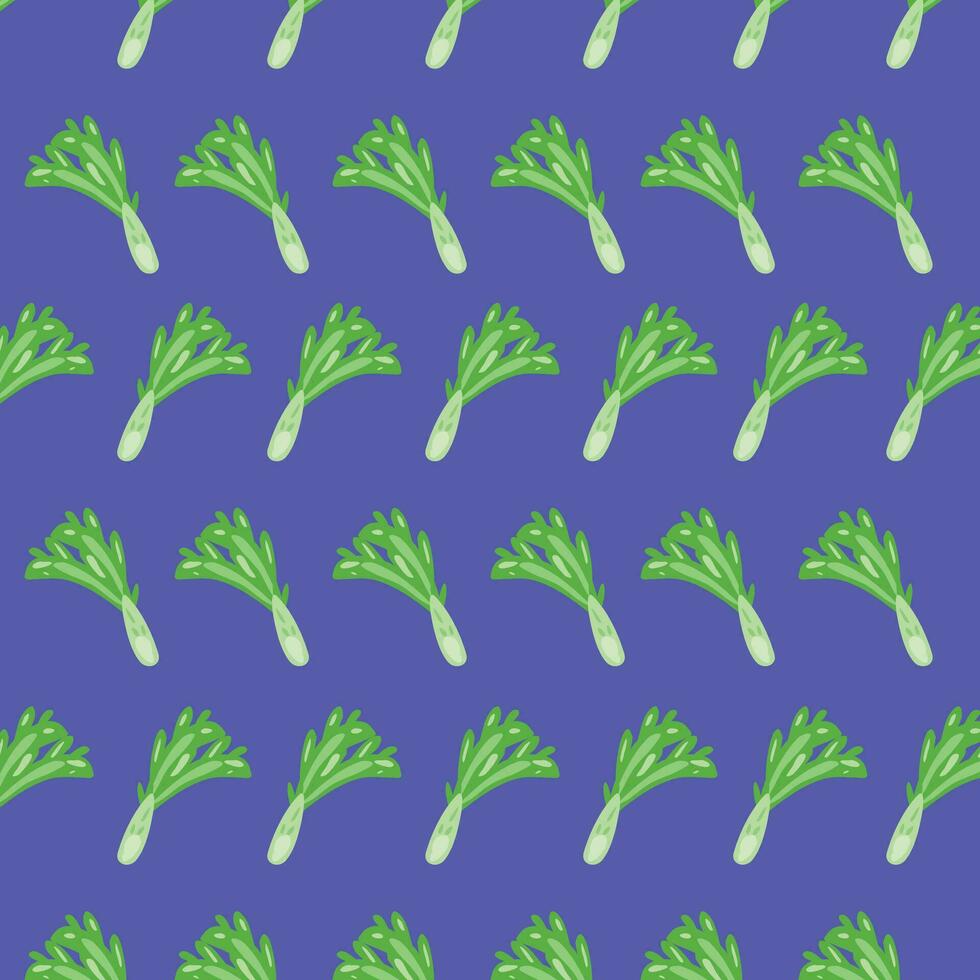 fundo Projeto com padrões alho-poró legumes dentro vetor ilustração
