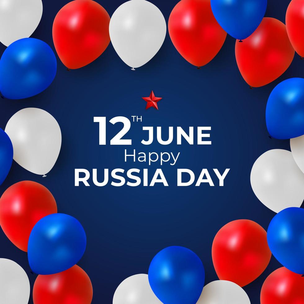 feliz dia da Rússia feriado fundo. ilustração vetorial vetor