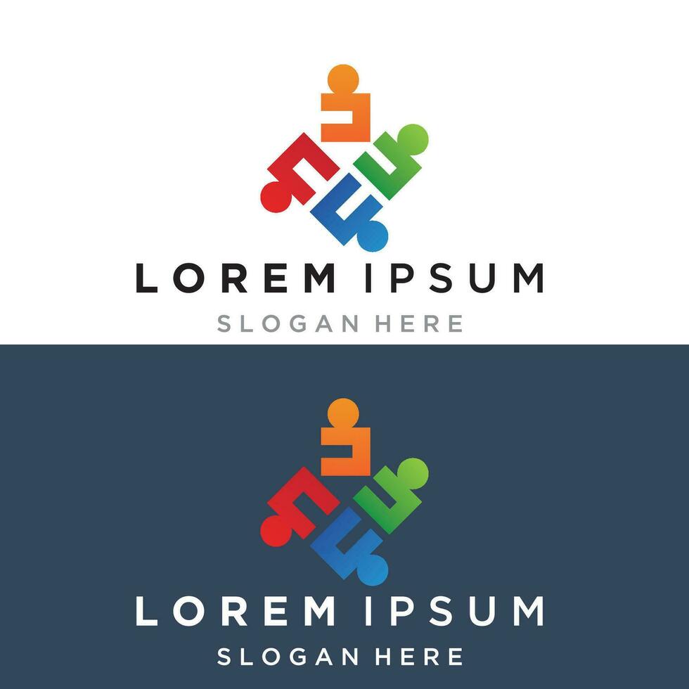 comunidade pessoas logotipo grupo equipe logotipo vetor