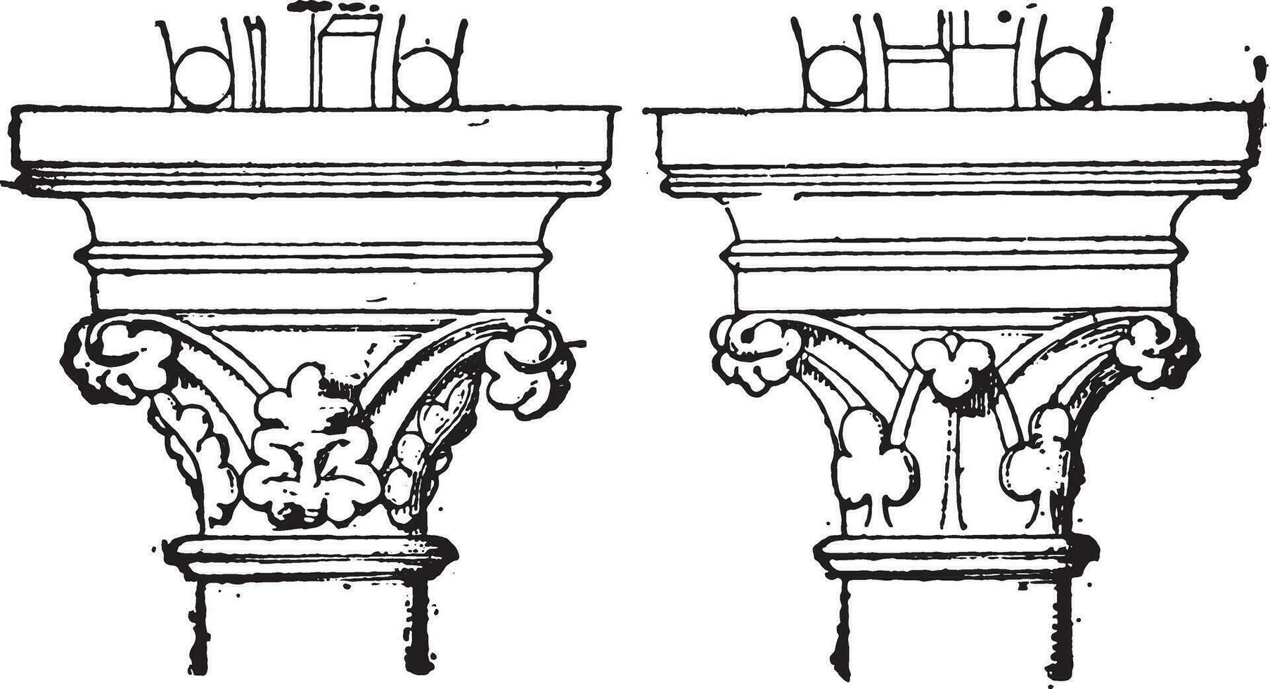 capital do nosso senhora do Paris, vintage gravação. vetor