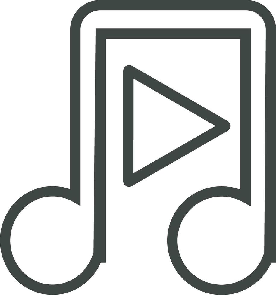 música notas ícone dentro linha estilo. isolado em transparente fundo. usar para musical chave sinais. Projeto elemento logotipo modelo tecnologia símbolo vetor para apps e local na rede Internet