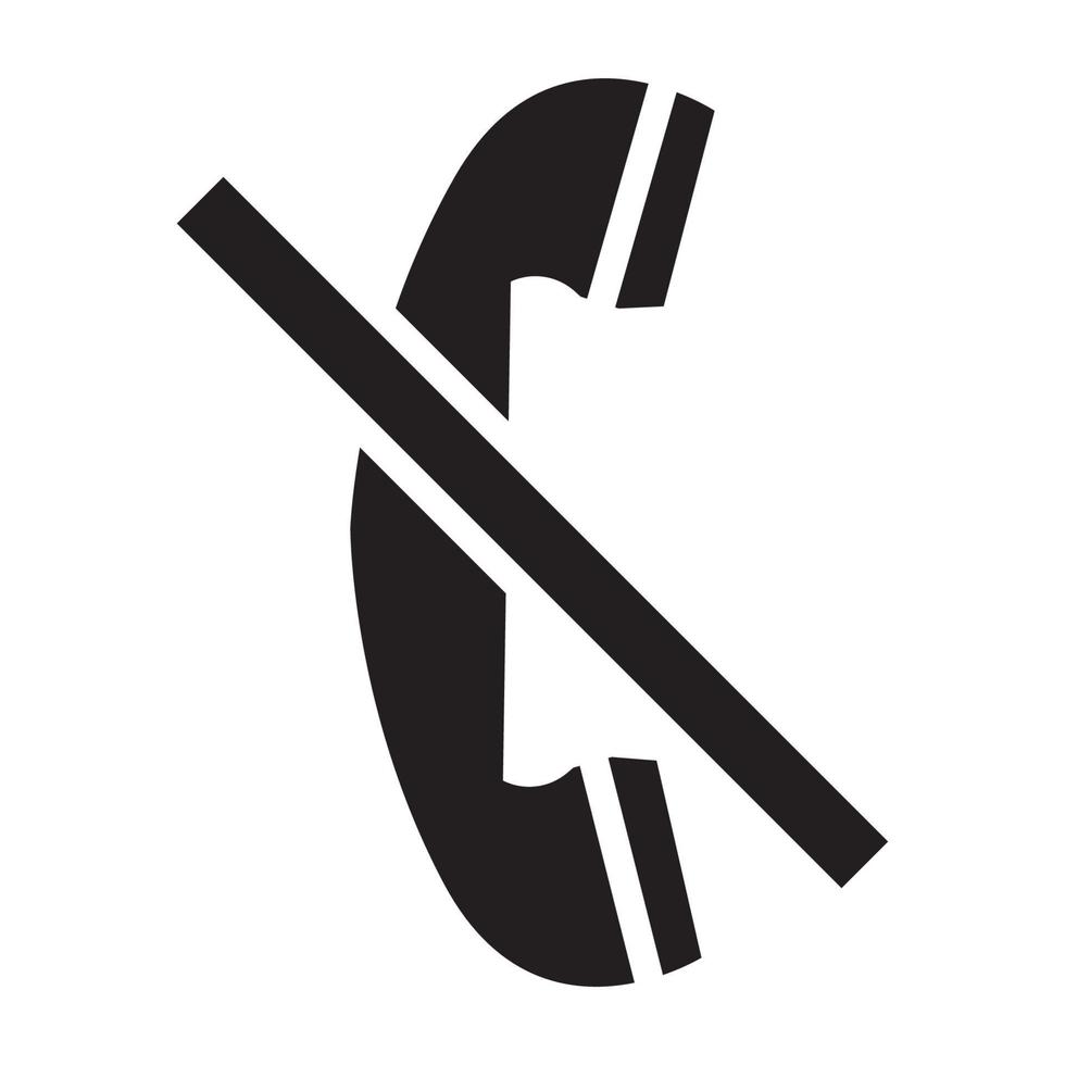 símbolo não use o telefone vetor