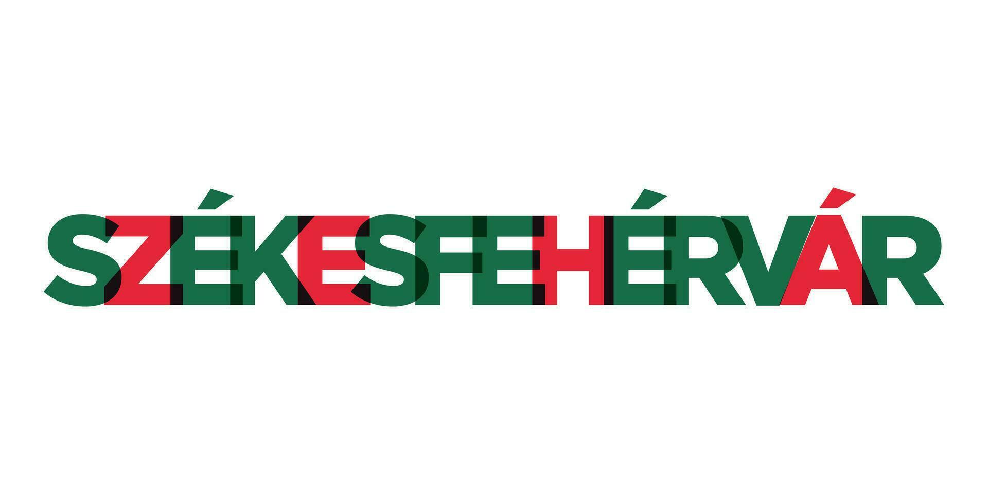 szekesfehervar dentro a Hungria emblema. a Projeto características uma geométrico estilo, vetor ilustração com negrito tipografia dentro uma moderno Fonte. a gráfico slogan rotulação.