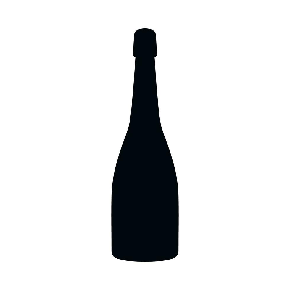 champanhe garrafa ícone isolado em branco fundo. vetor ilustração