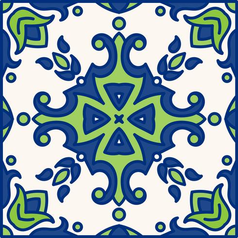 Azulejos portugueses. Patte sem costura lindo azul e branco vetor