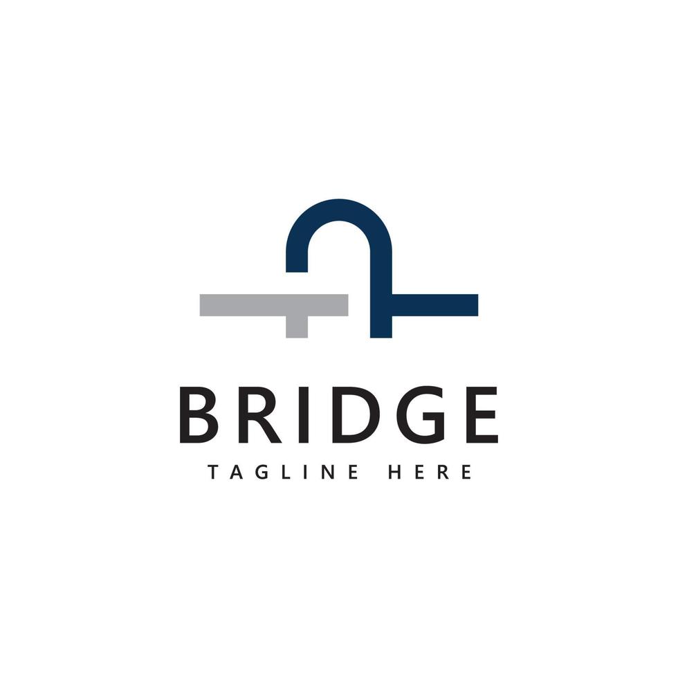 modelo de design de ícone de logotipo de ponte vetor