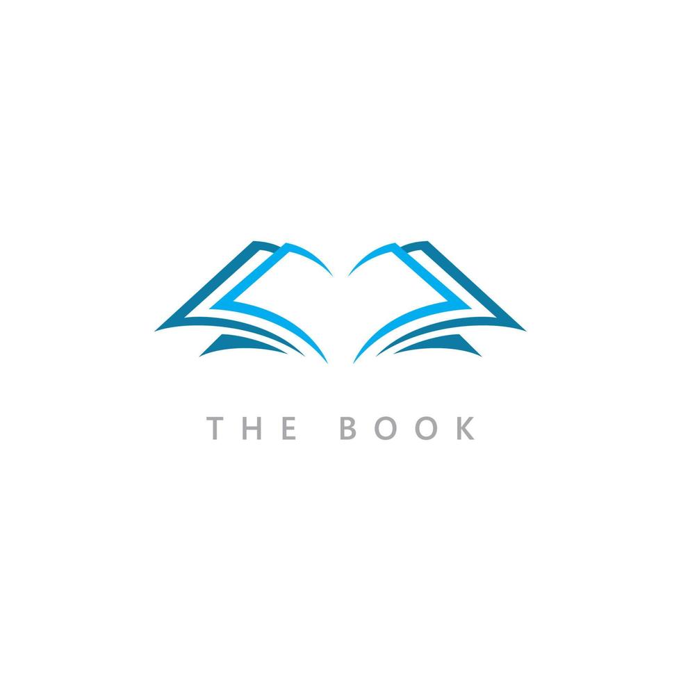 modelo de ícone de logotipo de educação. ilustração de livro aberto vetor