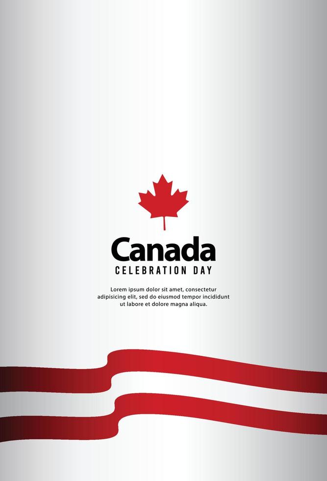 feliz dia da independência do Canadá. modelo, plano de fundo. ilustração vetorial vetor