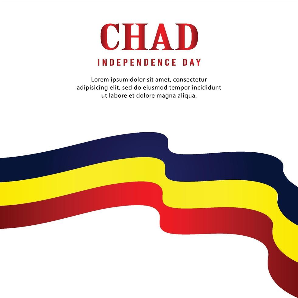 Feliz Dia da Independência do Chade. modelo, plano de fundo. ilustração vetorial vetor