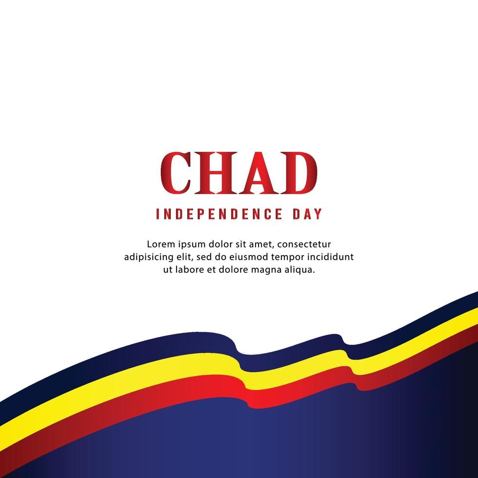 Feliz Dia da Independência do Chade. modelo, plano de fundo. ilustração vetorial vetor