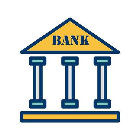 Ícone de vetor de banco