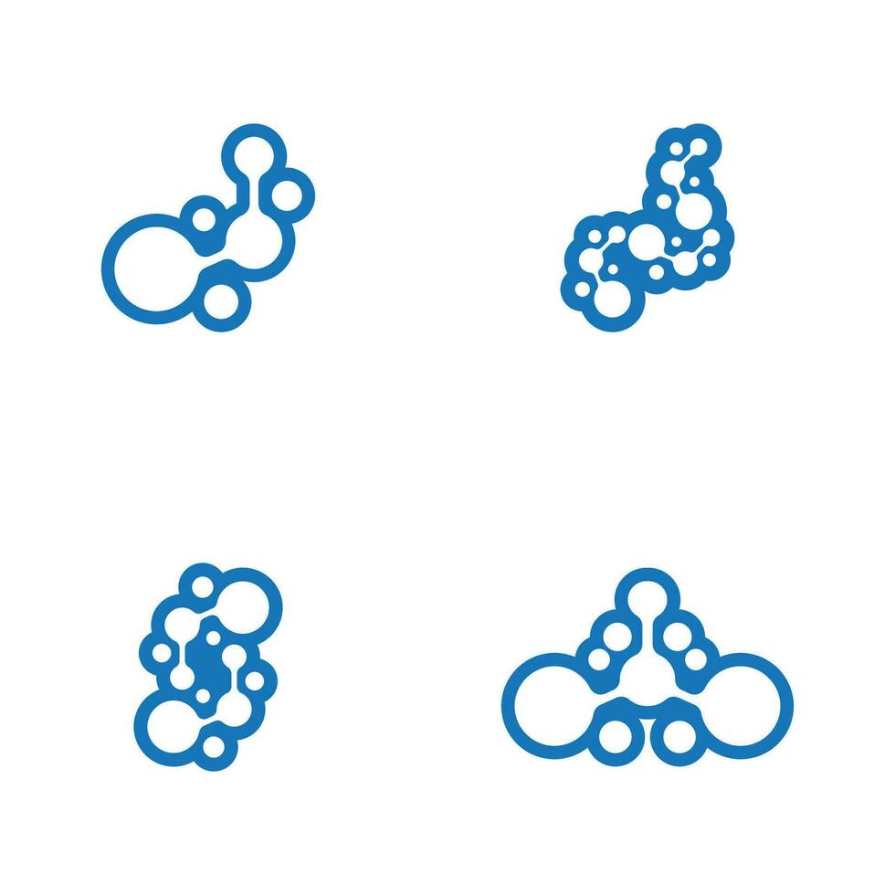molécula logotipo vetor modelo ilustração