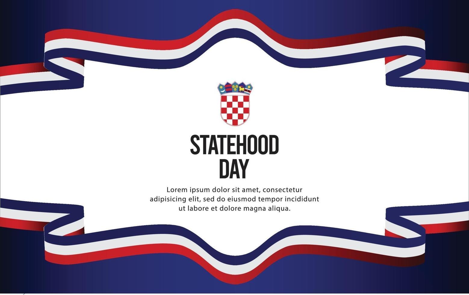 feliz dia da independência da Croácia. modelo, plano de fundo. ilustração vetorial vetor