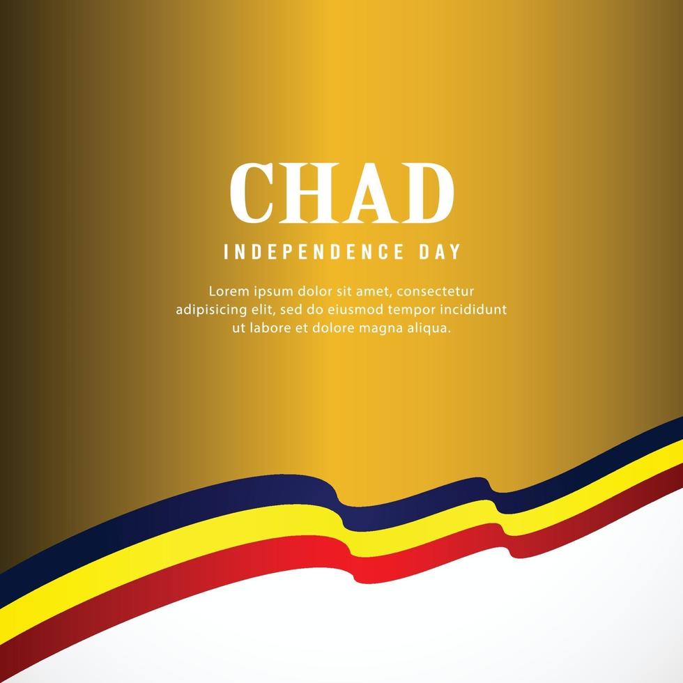 Feliz Dia da Independência do Chade. modelo, plano de fundo. ilustração vetorial vetor