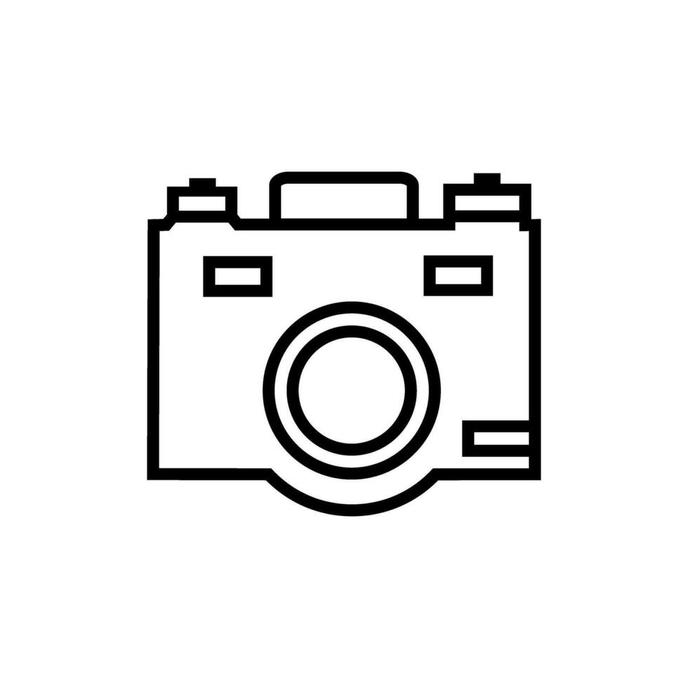 Câmera ícone vetor. foto ilustração placa. foto estúdio símbolo ou logotipo. vetor
