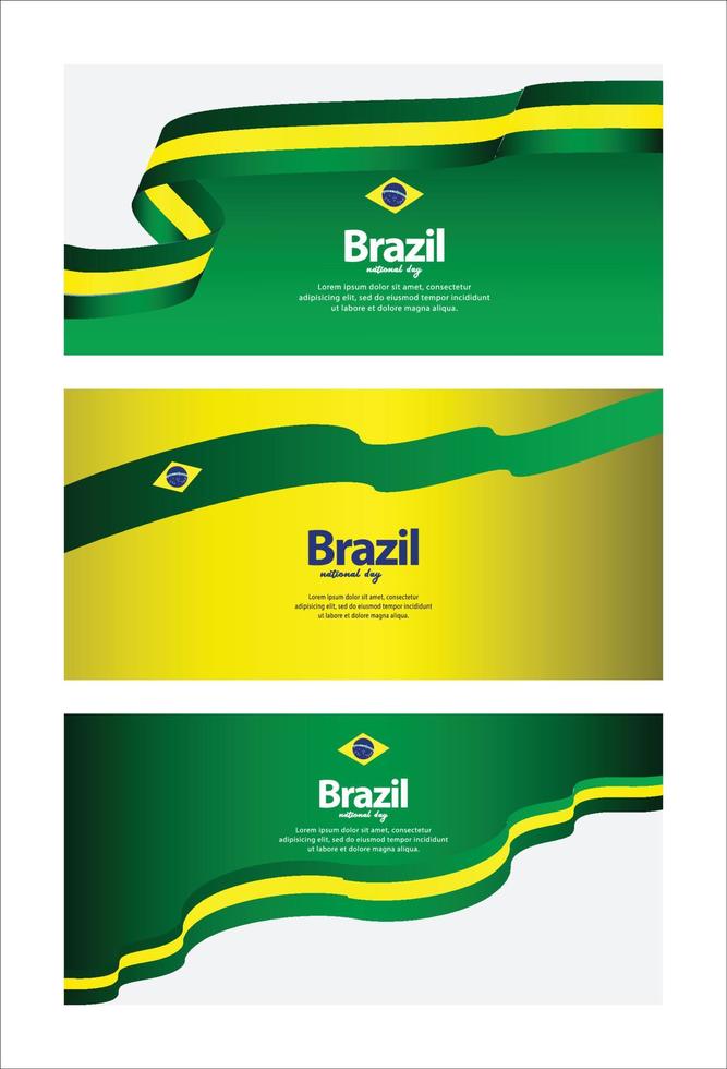 dia da independência do brasil. dia da liberdade. feliz feriado nacional. comemorar anual em 7 de setembro. bandeira do brasil. design patriótico brasileiro. modelo, plano de fundo. ilustração vetorial vetor