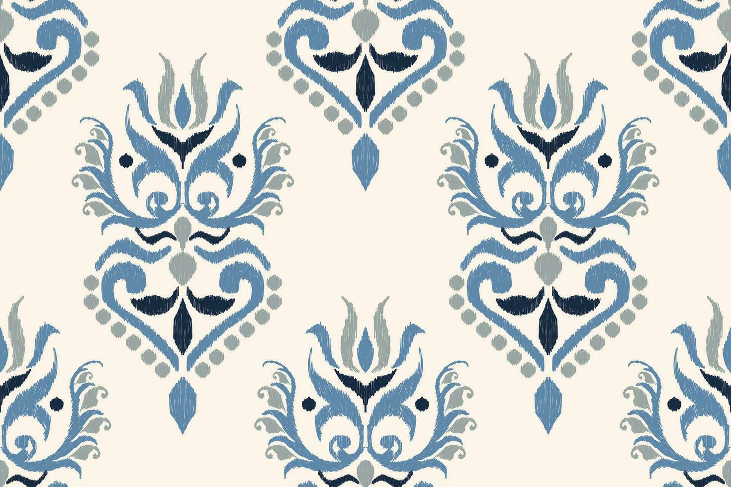 ikat floral paisley bordado em branco plano de fundo.ikat étnico oriental desatado padronizar tradicional.asteca estilo abstrato vetor ilustração.design para textura,tecido,vestuário,embrulho,decoração.