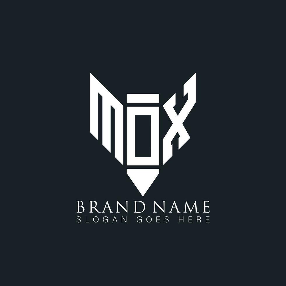 mox abstrato carta logotipo. mox criativo monograma iniciais carta logotipo conceito. mox único moderno plano abstrato vetor carta logotipo Projeto.
