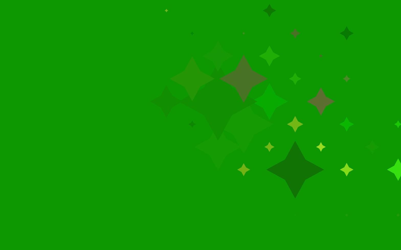 layout de vetor verde claro com estrelas brilhantes.