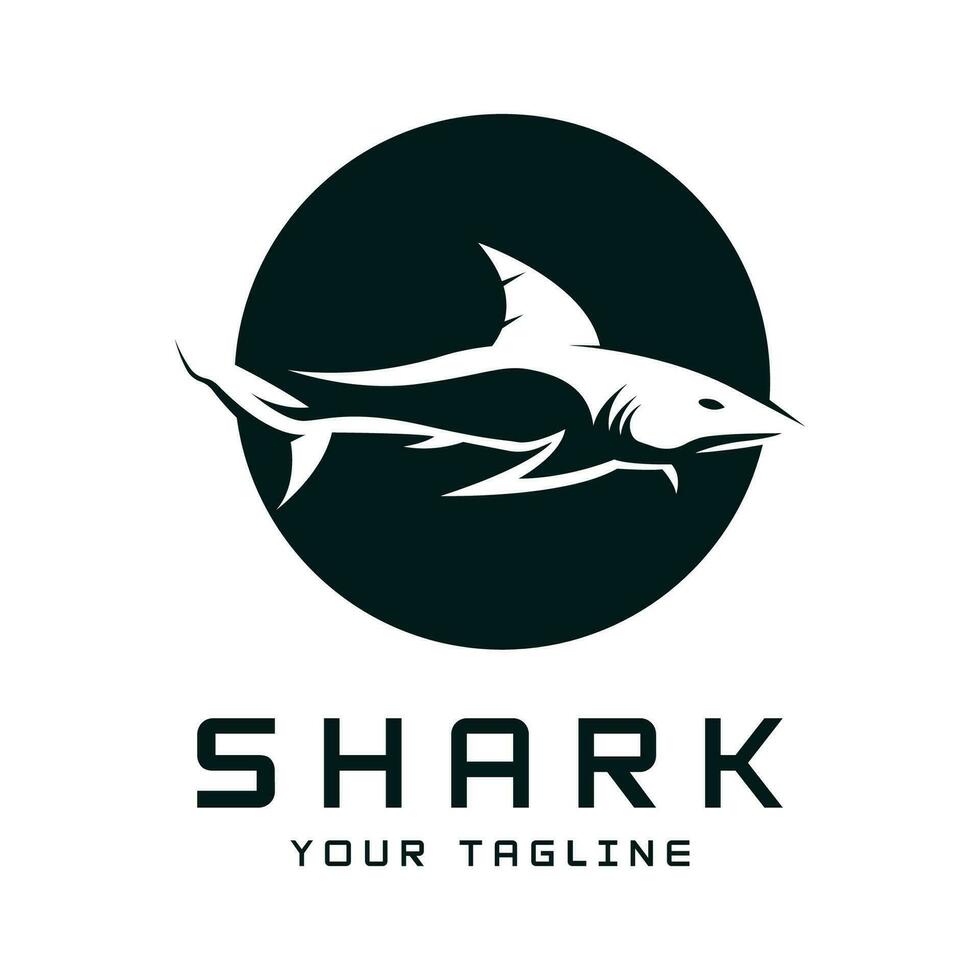 único e criativo Tubarão logotipo vetor Projeto. selvagem peixe vetor ilustração