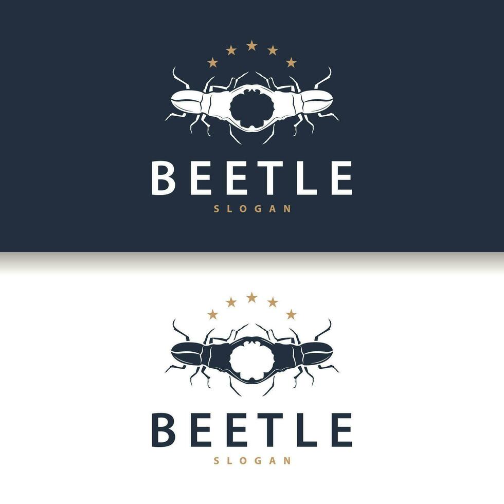besouro logotipo Projeto simples silhueta inseto animal ilustração modelo vetor
