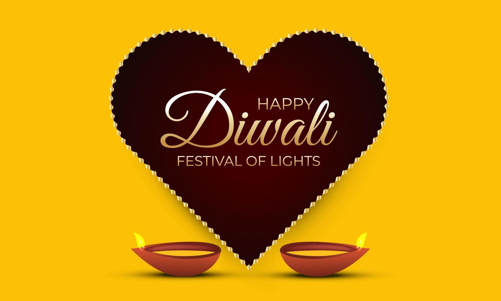 projeto bonito do fundo da celebração do festival de diwali feliz. vetor