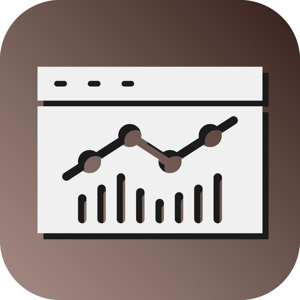 dados visualização vetor glifo gradiente fundo ícone para pessoal e comercial usar.