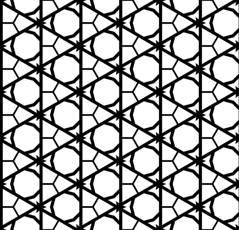 padrão abstrato sem emenda preto e branco. fundo e pano de fundo. design ornamental em tons de cinza. vetor