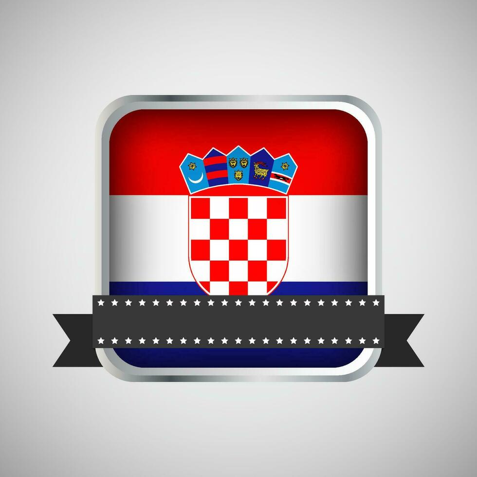 vetor volta bandeira com Croácia bandeira