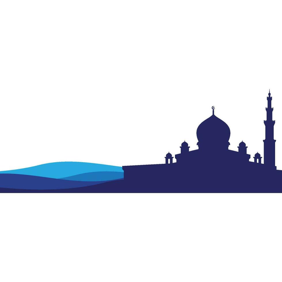 ilustração em vetor ícone muçulmano de mesquita
