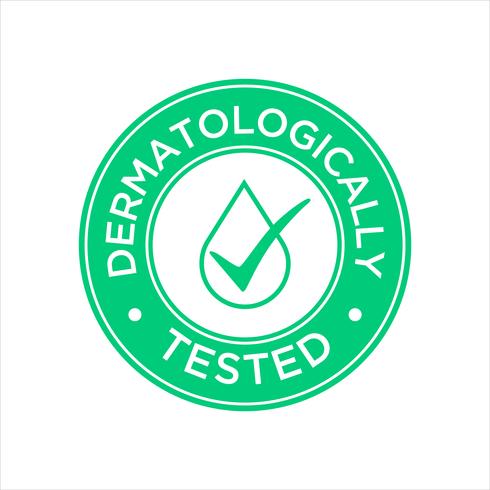 Ícone Dermatologicamente testado vetor