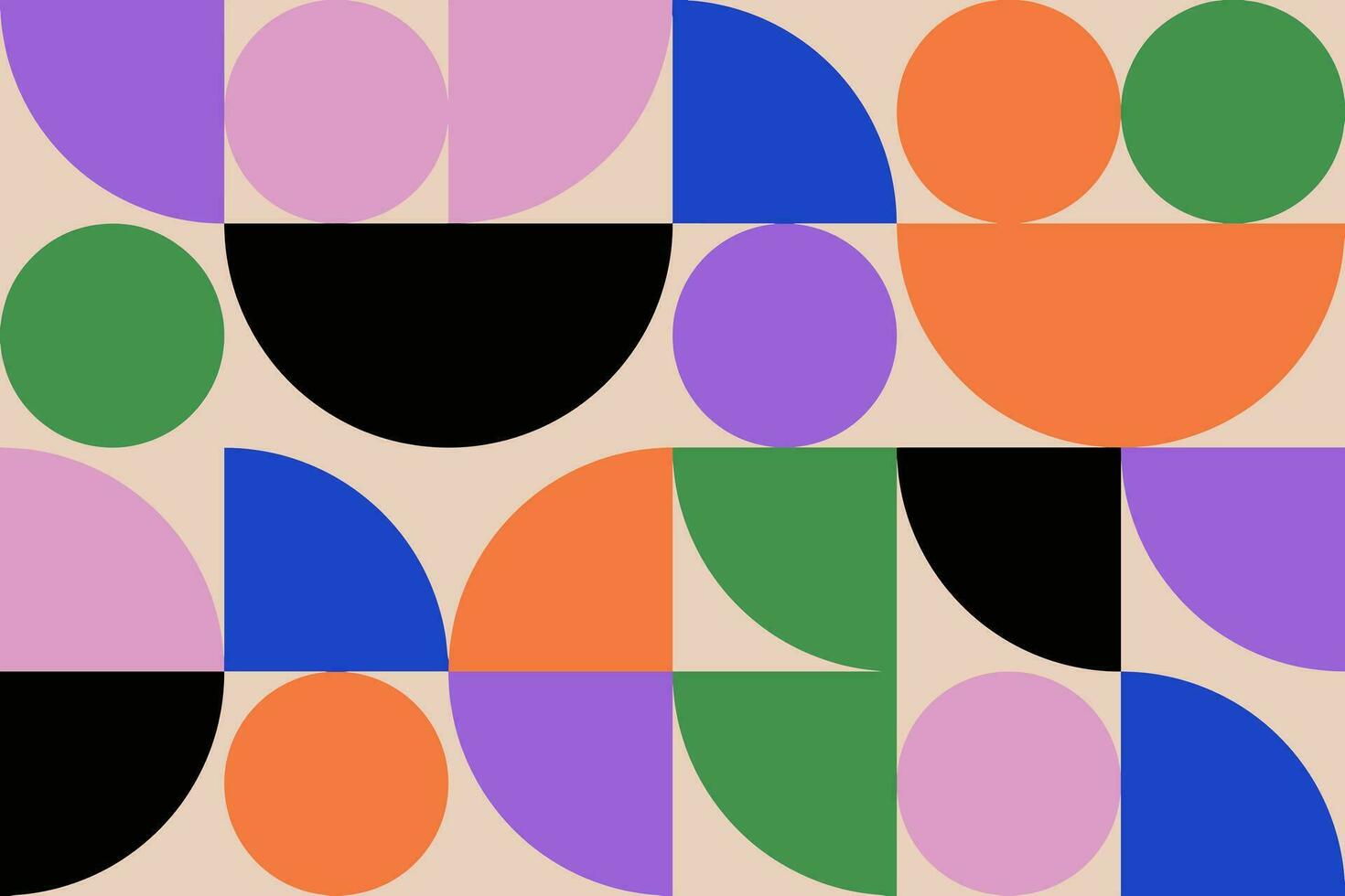 minimalista abstrato fundo com bauhaus geometria formas. simples vetor padronizar. na moda colorida Projeto para rede bandeira, branding pacote, o negócio apresentação, tecido imprimir, papel de parede