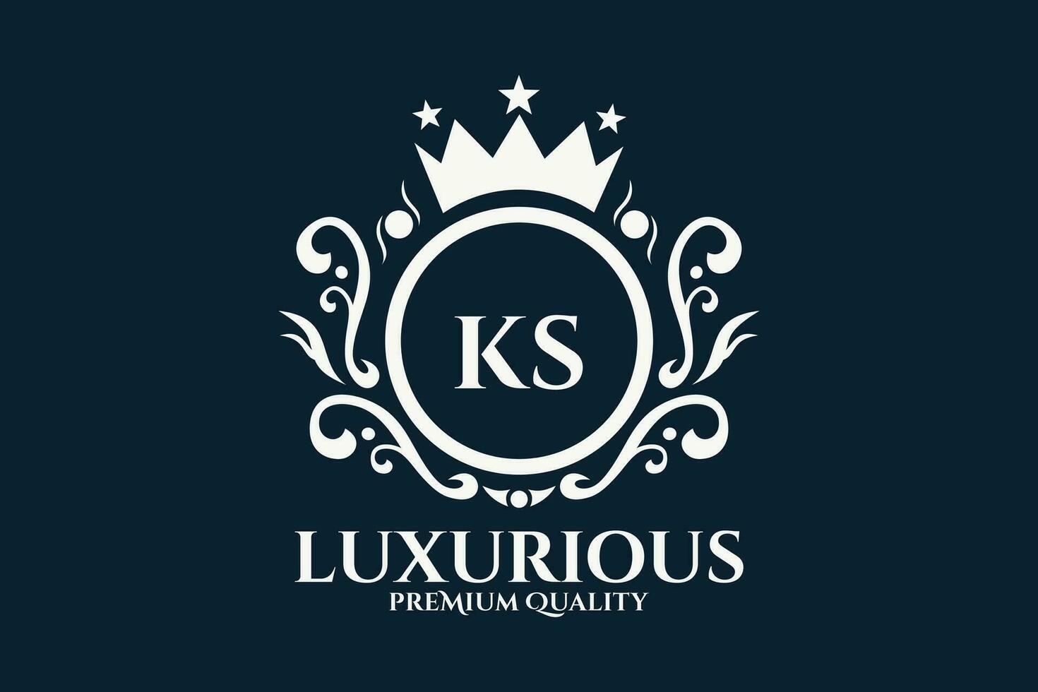 inicial carta ks real luxo logotipo modelo dentro vetor arte para luxuoso branding vetor ilustração.