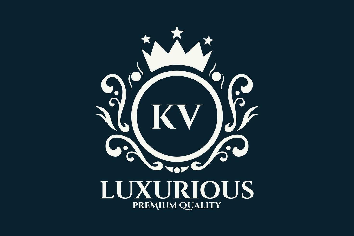 inicial carta kv real luxo logotipo modelo dentro vetor arte para luxuoso branding vetor ilustração.