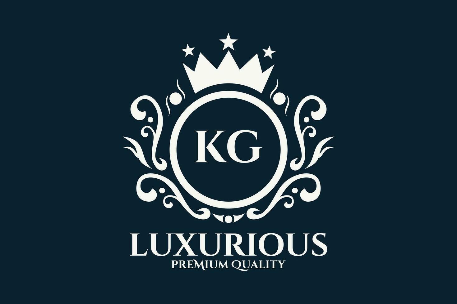 inicial carta kg real luxo logotipo modelo dentro vetor arte para luxuoso branding vetor ilustração.